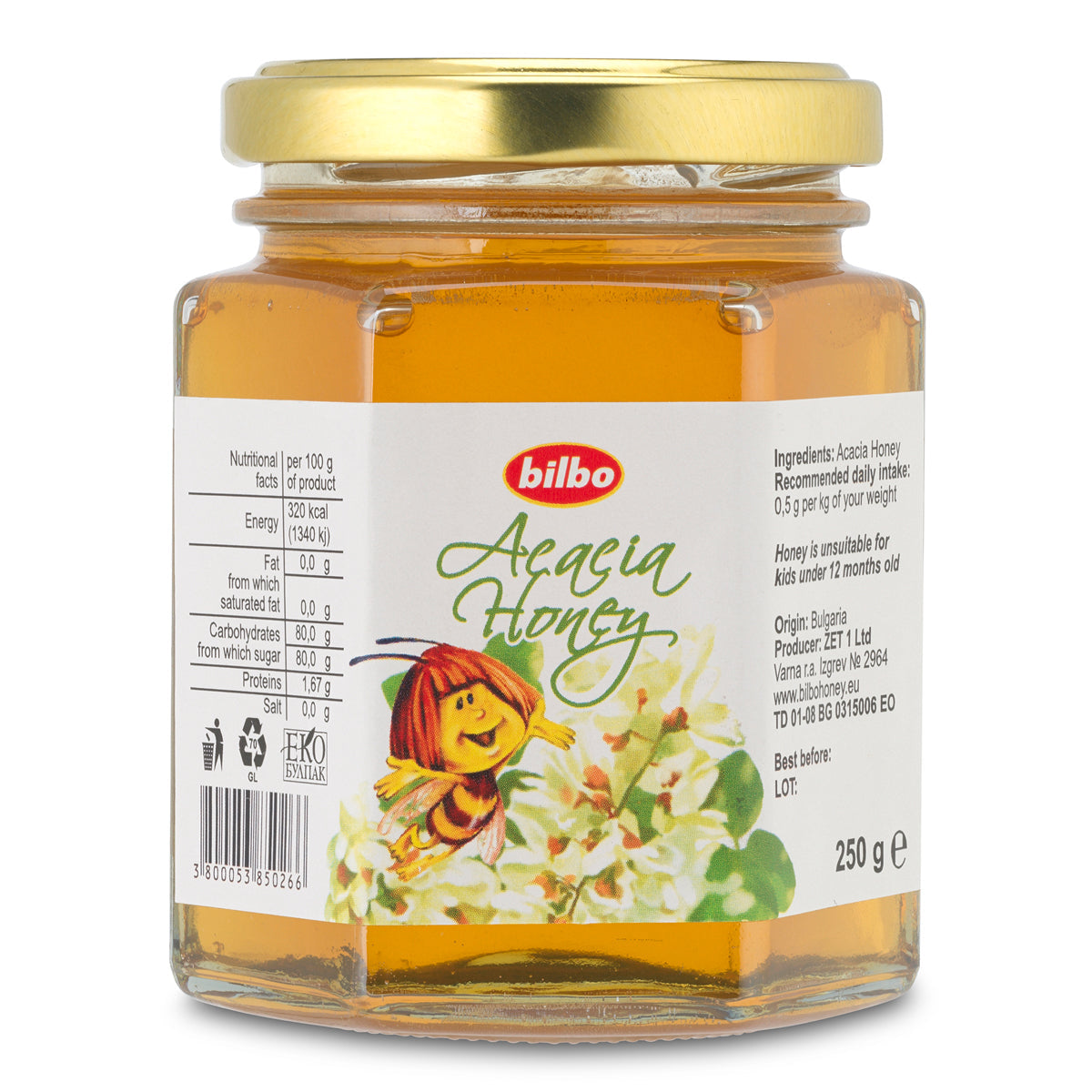 Bilbo roher Akazienhonig • 250 g