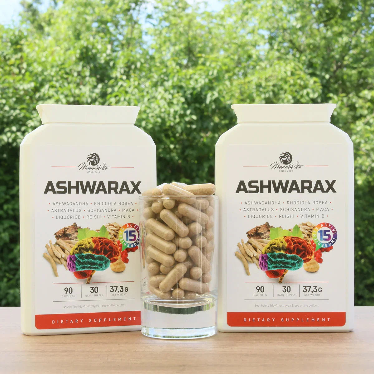 Ashwarax for anxiety, panic & insomnia relief • 90 capsules - Mannavita