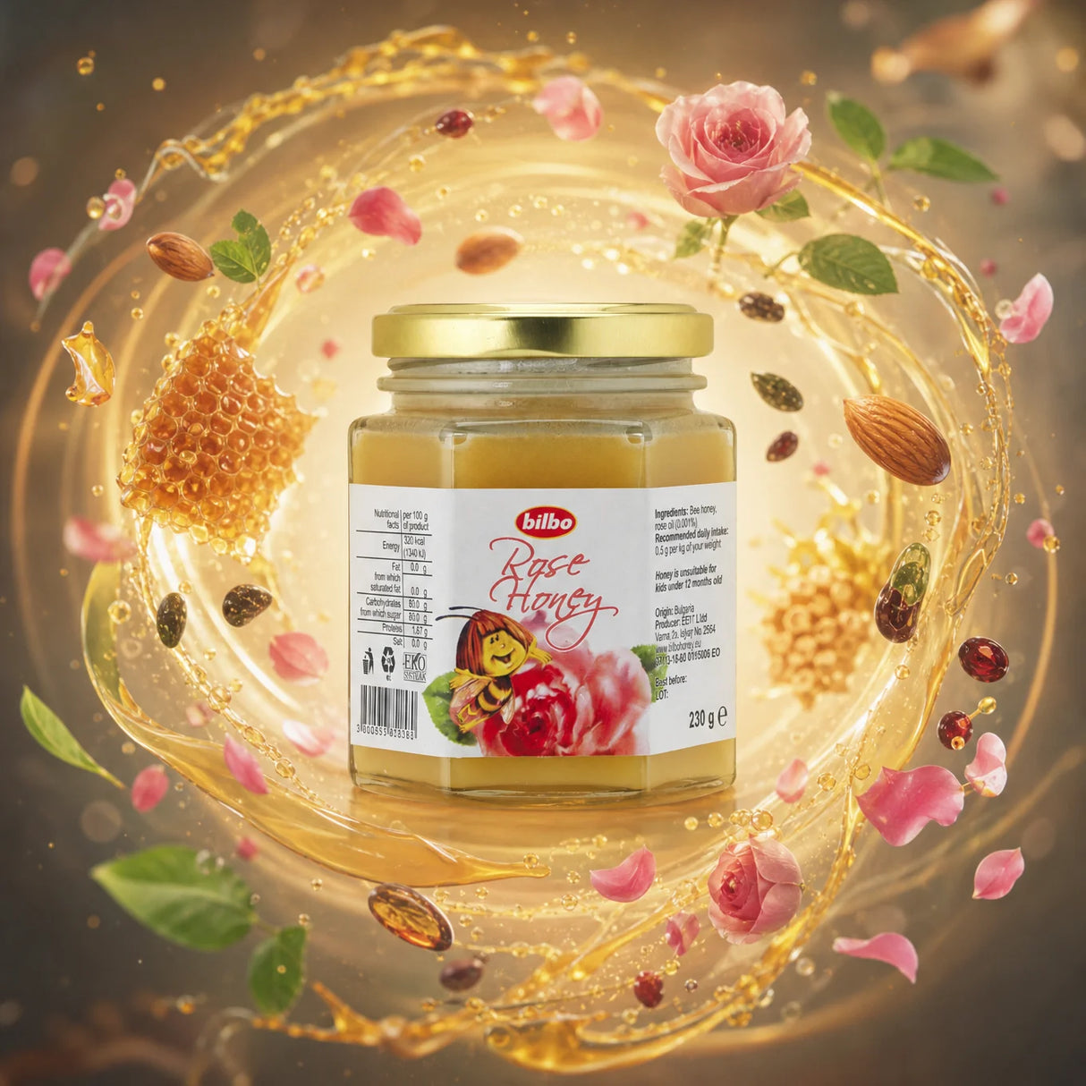 Bilbo roher weißer Honig • 230 g