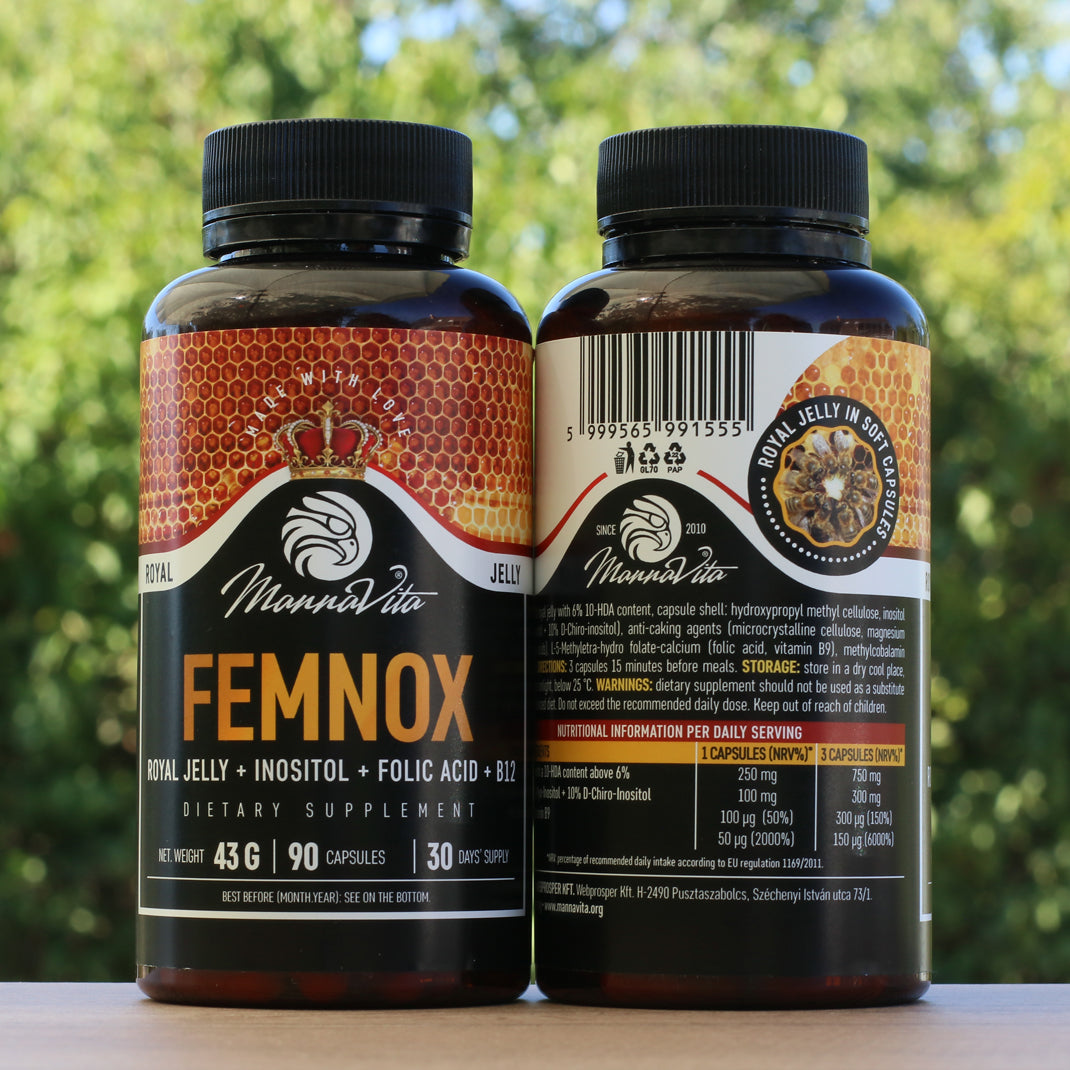 FEMNOX Gelée Royale + Inositol + Folsäure + B12 Komplex • 90 Kapseln