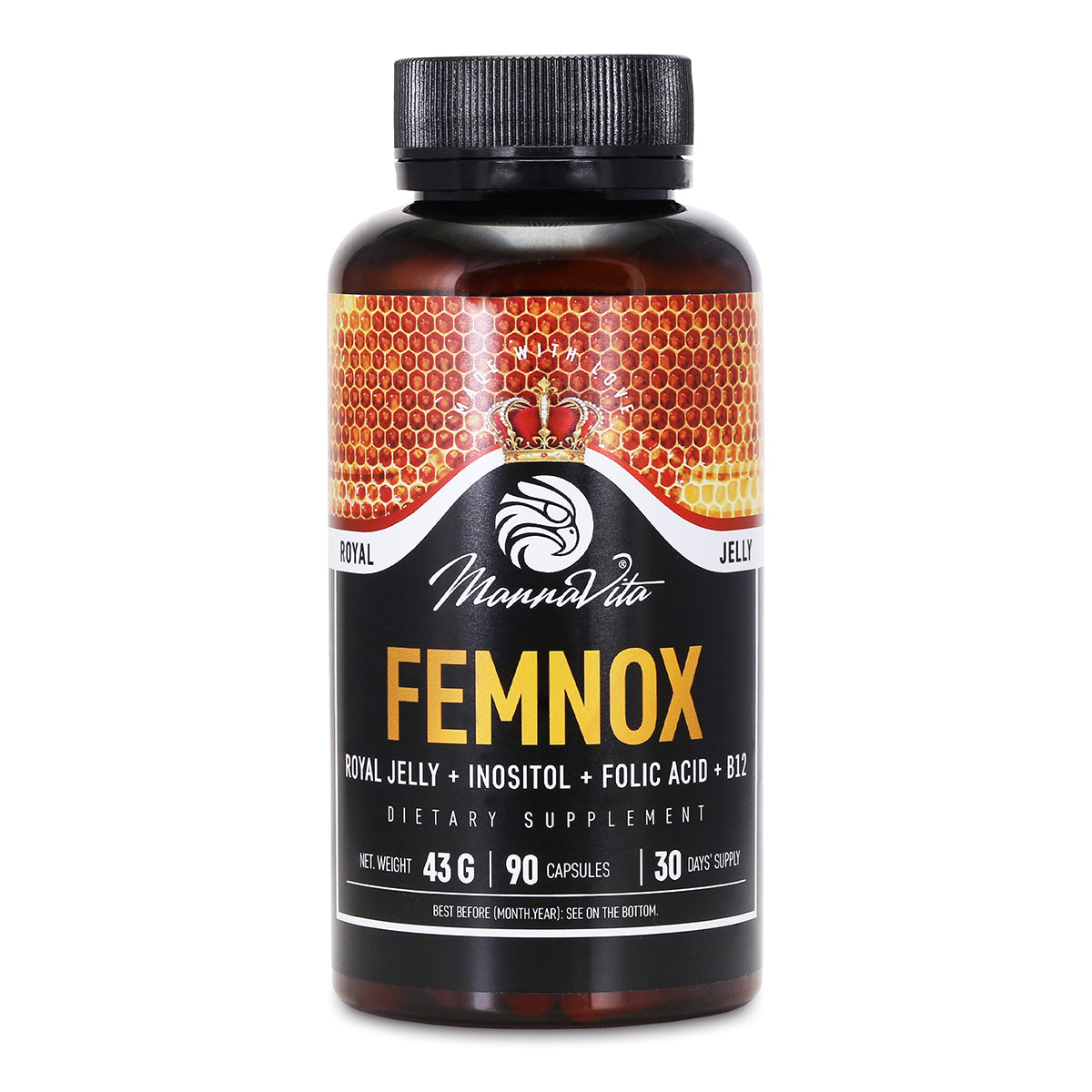 FEMNOX Gelée Royale + Inositol + Folsäure + B12 Komplex • 90 Kapseln