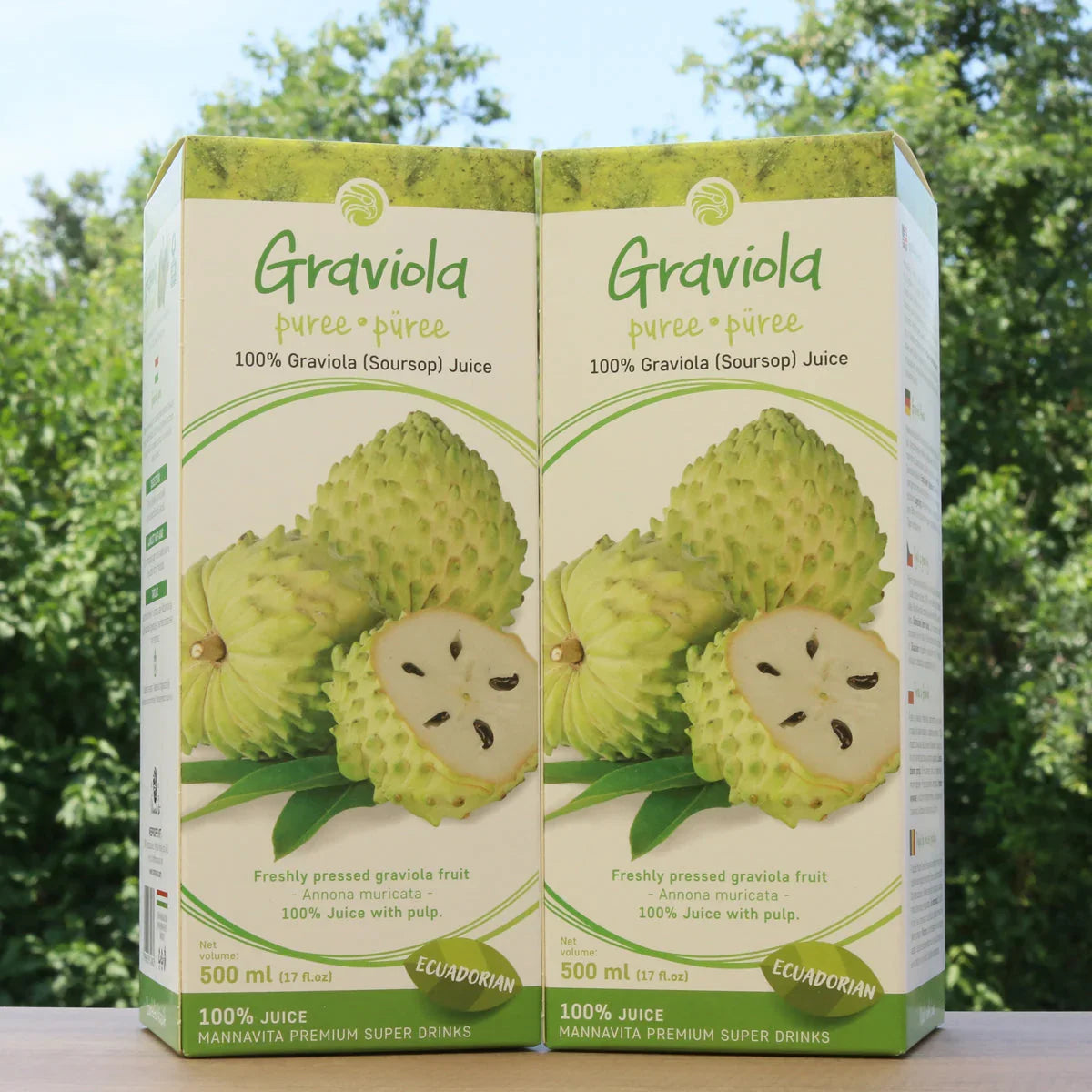 Mannavita Graviola 100% pure pressed purée • 500 ml - Mannavita