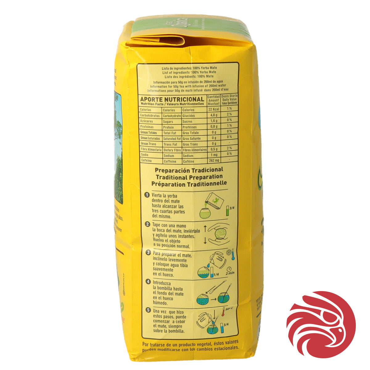 Kraus Yerba-Mate-Tee • Elaborada, con palo • 500 g