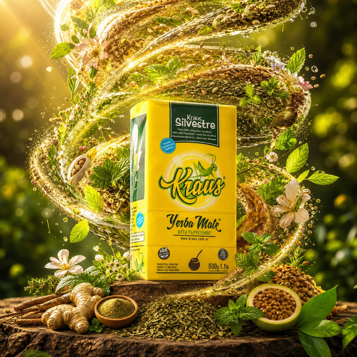 Kraus Yerba Mate • Gaucho, sin palo – ohne Stängel • 500 g