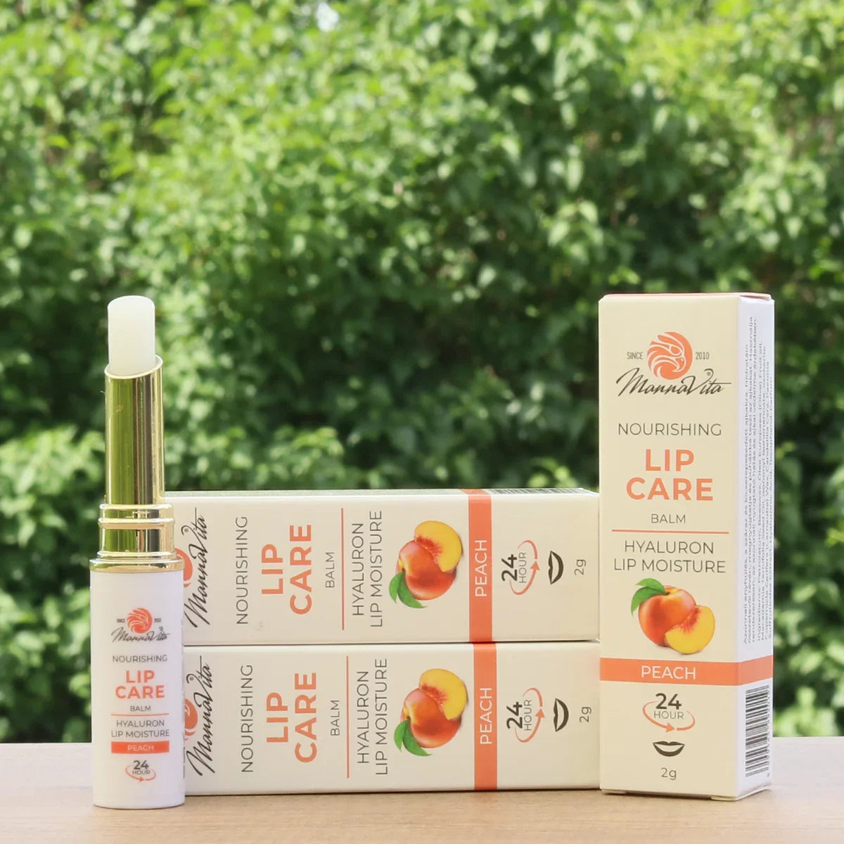 Mannavita Lip Balm with Hyaluronic Acid • Deep-nourishing • PEACH - Mannavita