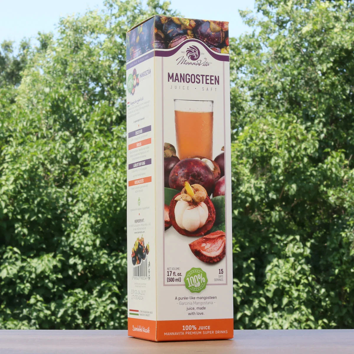 Mannavita Mangosteen 100% pure pressed purée • 500 ml - Mannavita