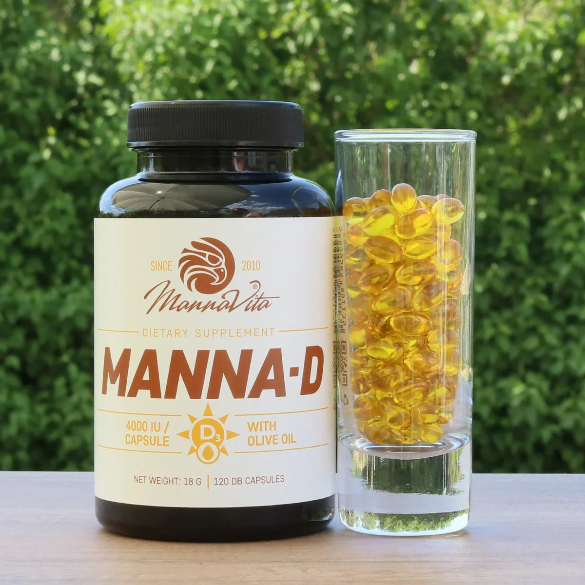 MANNA-D D3 Vitamin in olive oil 4000 IU • 120 capsules - Mannavita