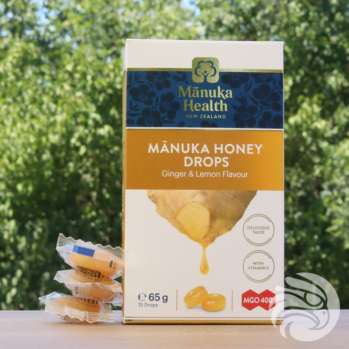 Manuka-Honig Lutschpastillen mit natürlichem Ingwer & Zitrone • 15 Stück
