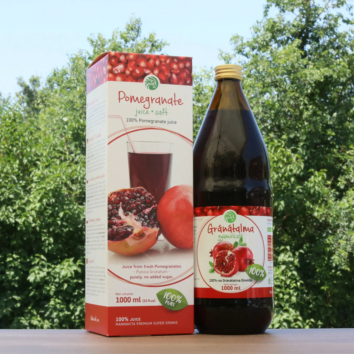 Mannavita Pomegranate 100% pure pressed juice • 1000 ml - Mannavita