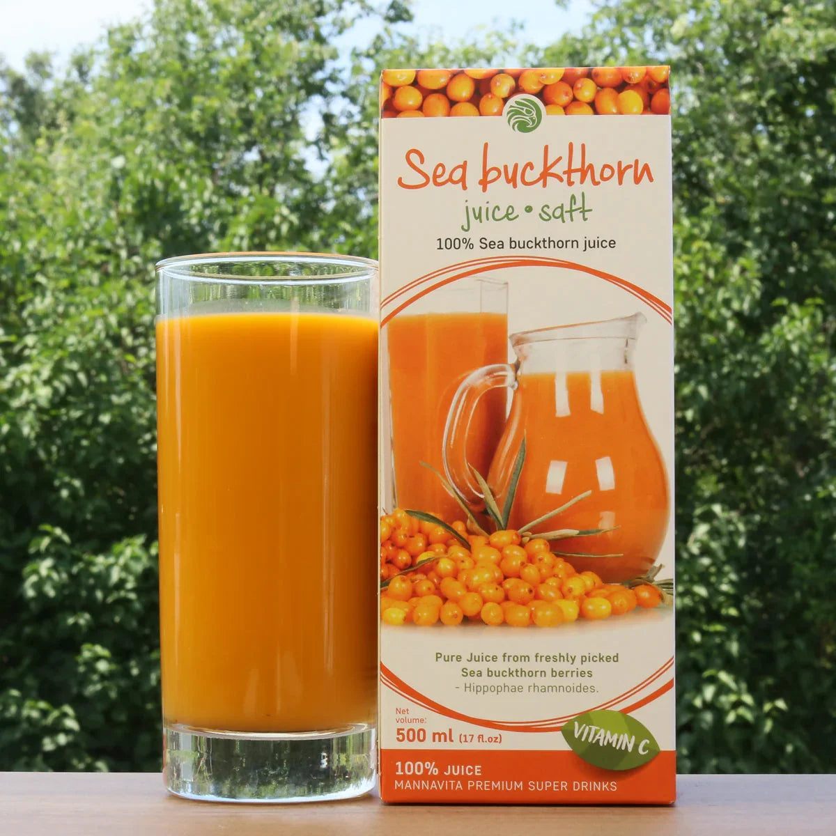 Mannavita Sea buckthorn 100% pure pressed juice • 500 ml - Mannavita
