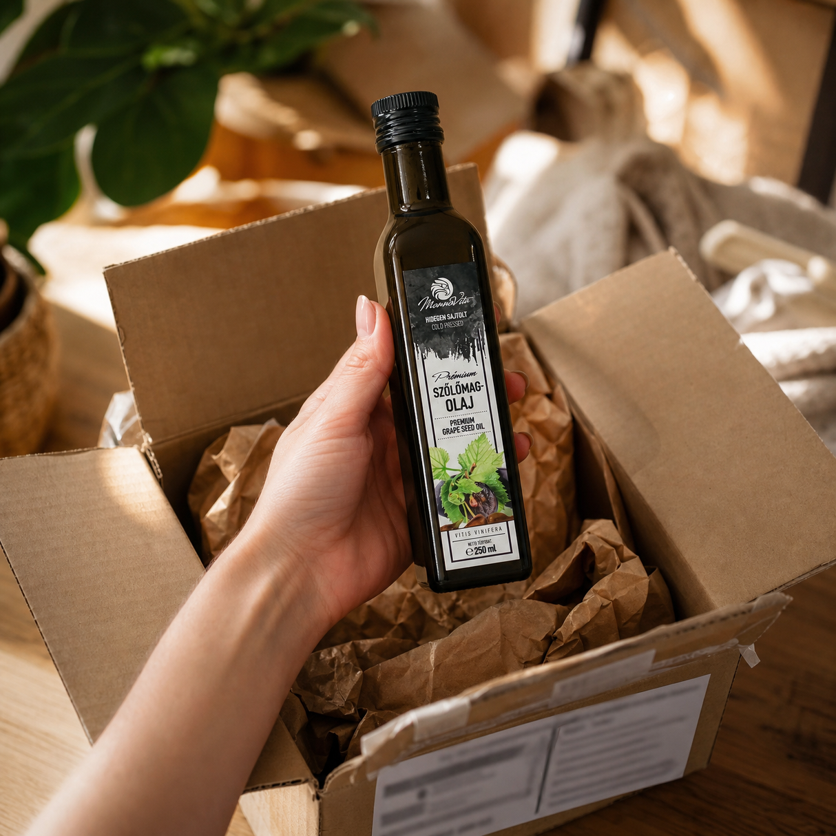 Mannavita Ungarisches kaltgepresstes Traubenkernöl • 250 ml