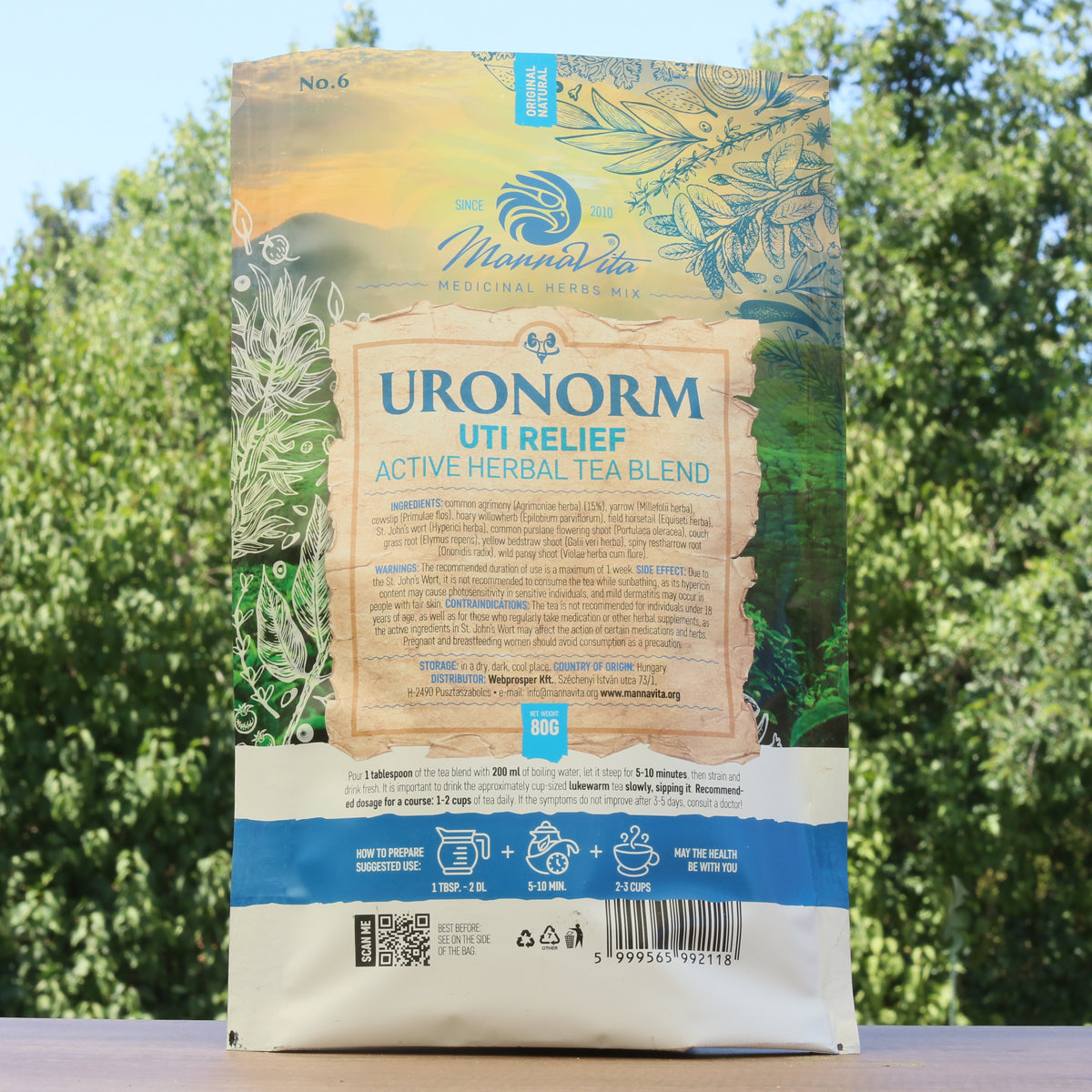 URONORM Harnwegsinfekt-Linderung aktiver Kräutertee-Mischung • 80g
