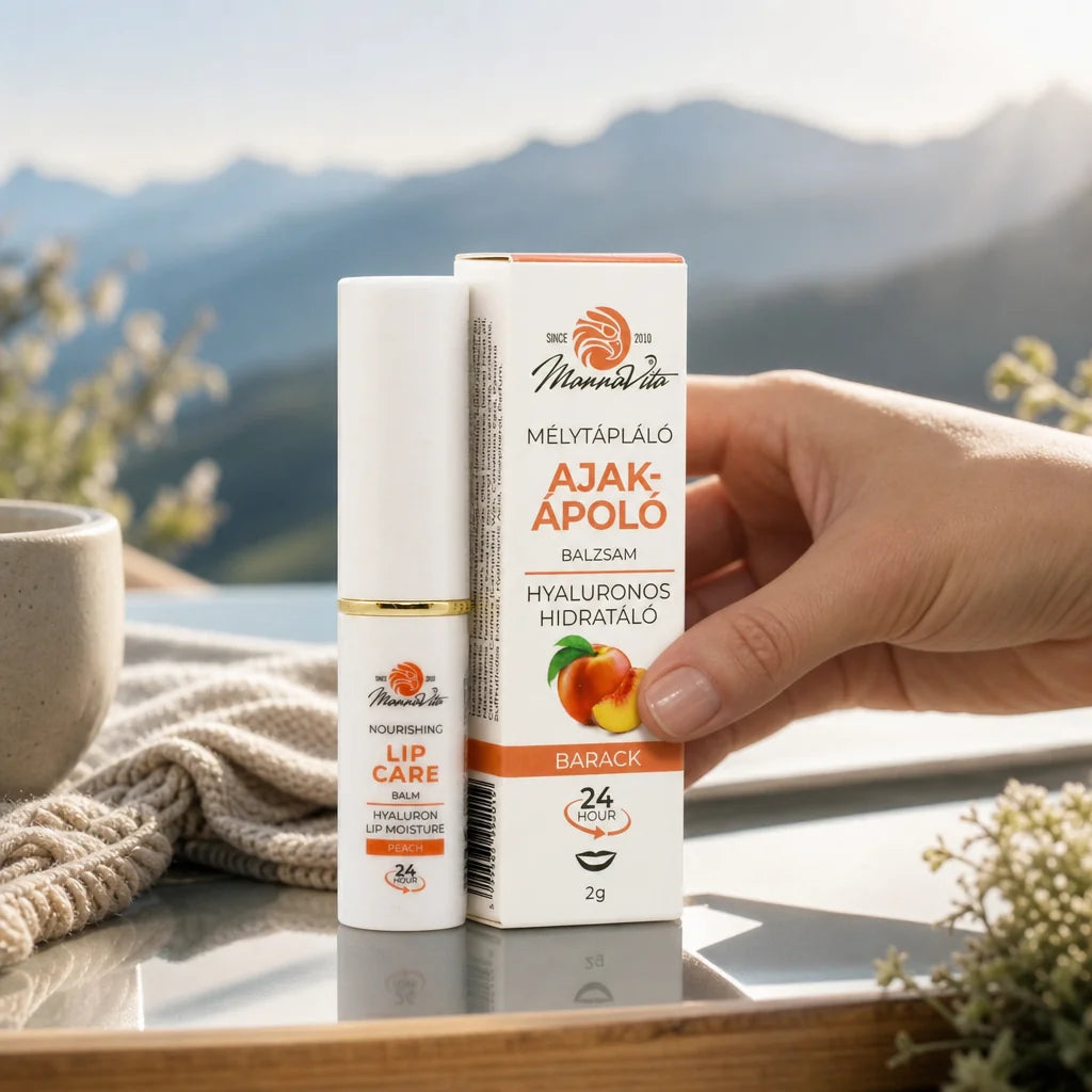 Mannavita Lip Balm mit Hyaluronsäure • Tiefenpflege • PFIRSICH