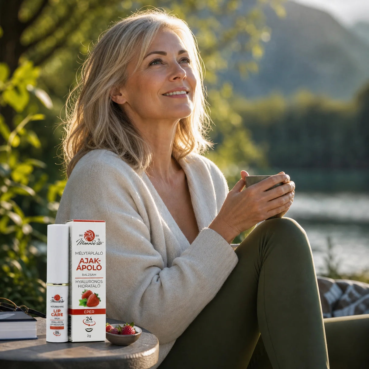 Mannavita Lip Balm mit Hyaluronsäure • Tiefenpflege • ERDBEERE