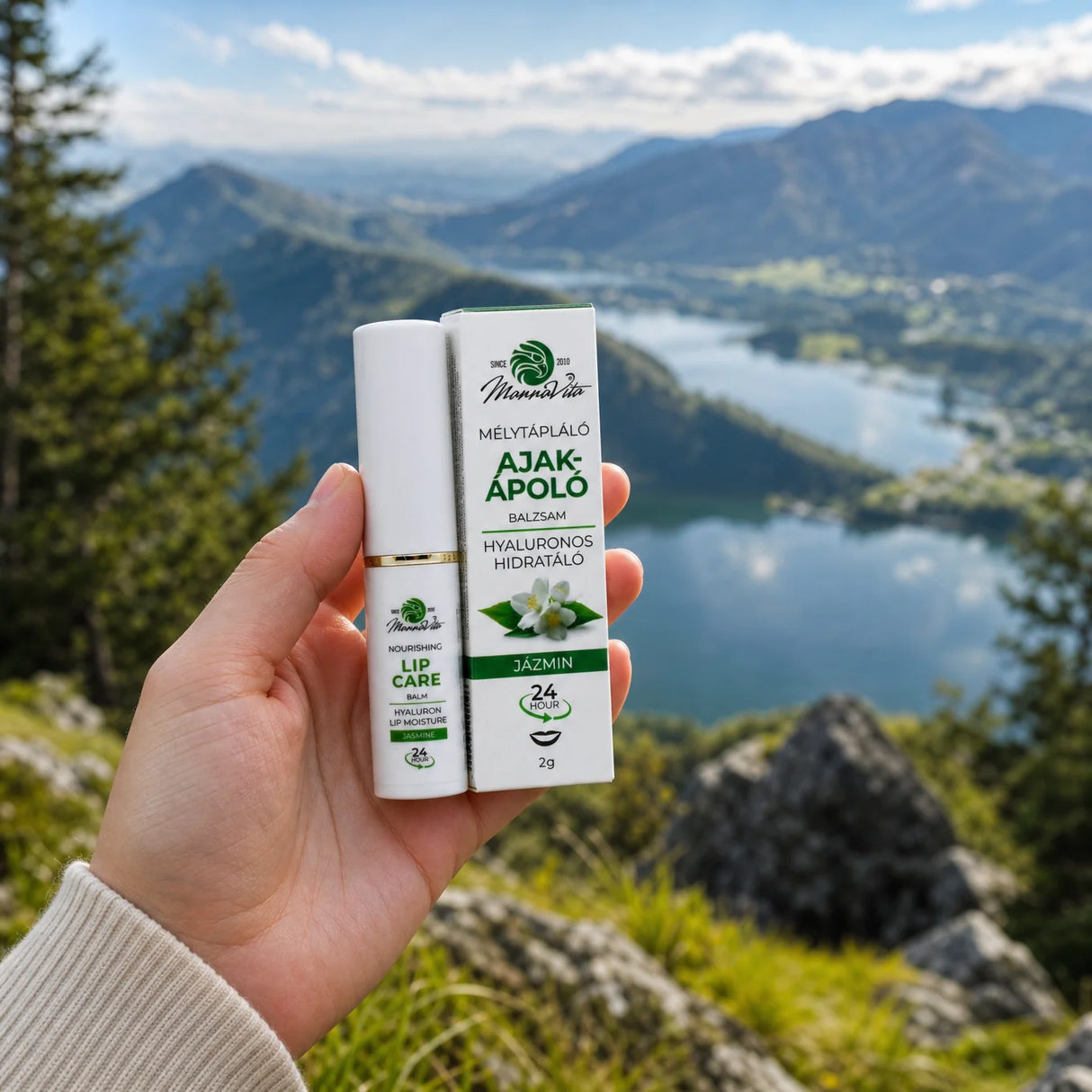 Mannavita Lip Balm mit Hyaluronsäure • Tiefenpflege • JASMIN