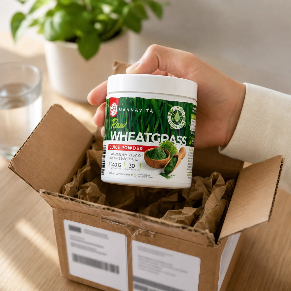 Mannavita Weizengrassaft-Getränkepulver • glutenfrei • 140g
