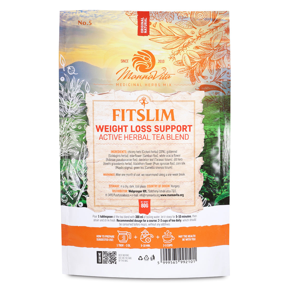 FITSLIM Aktive Kräutertee-Mischung zur Unterstützung beim Abnehmen • 80g