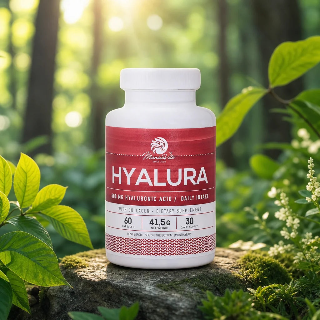 Hyalura 600 mg Hyaluronsäure + Kollagen Kapseln • 60 Stk.
