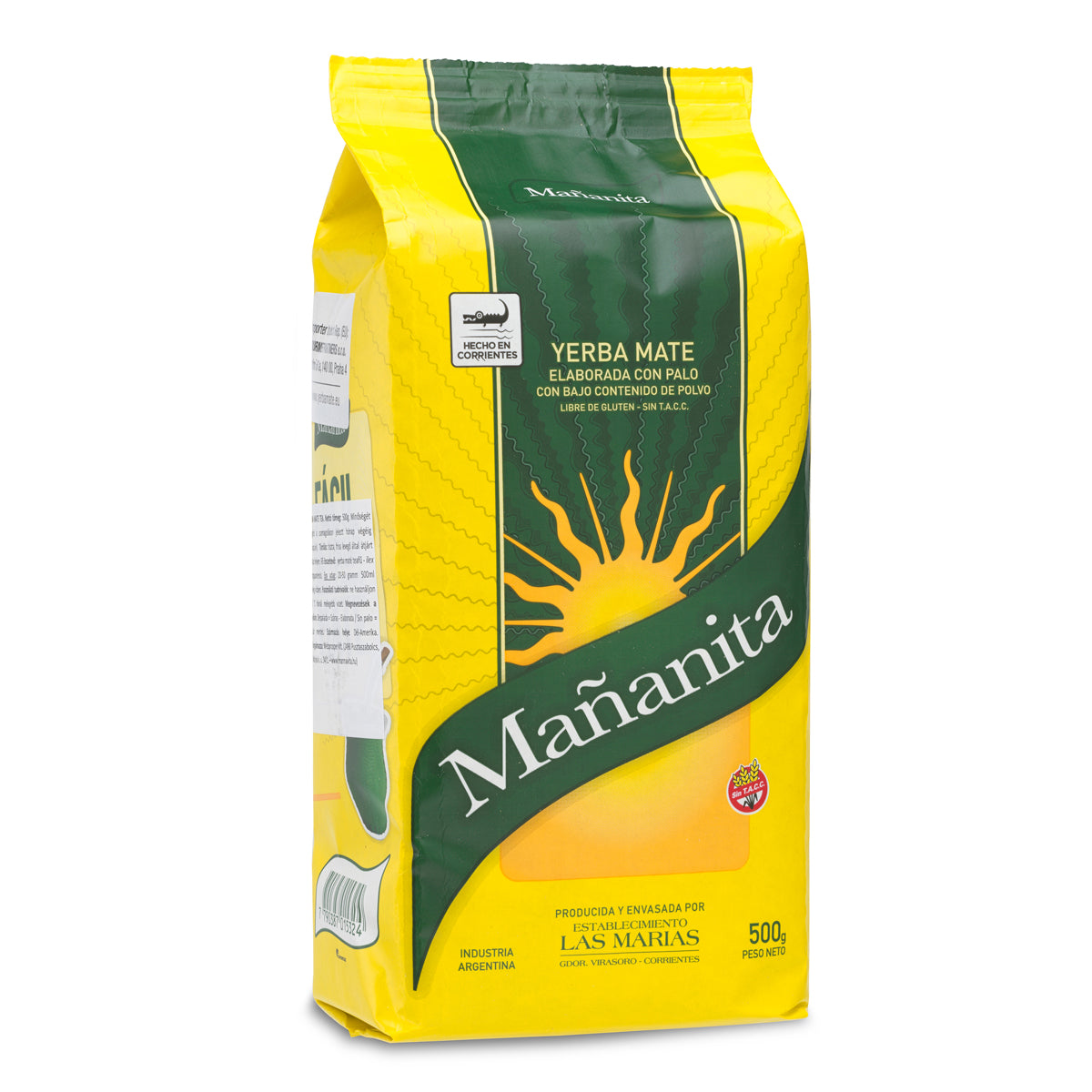Mañanita Yerba-Mate-Tee • Mit Stängeln hergestellt • 500 g