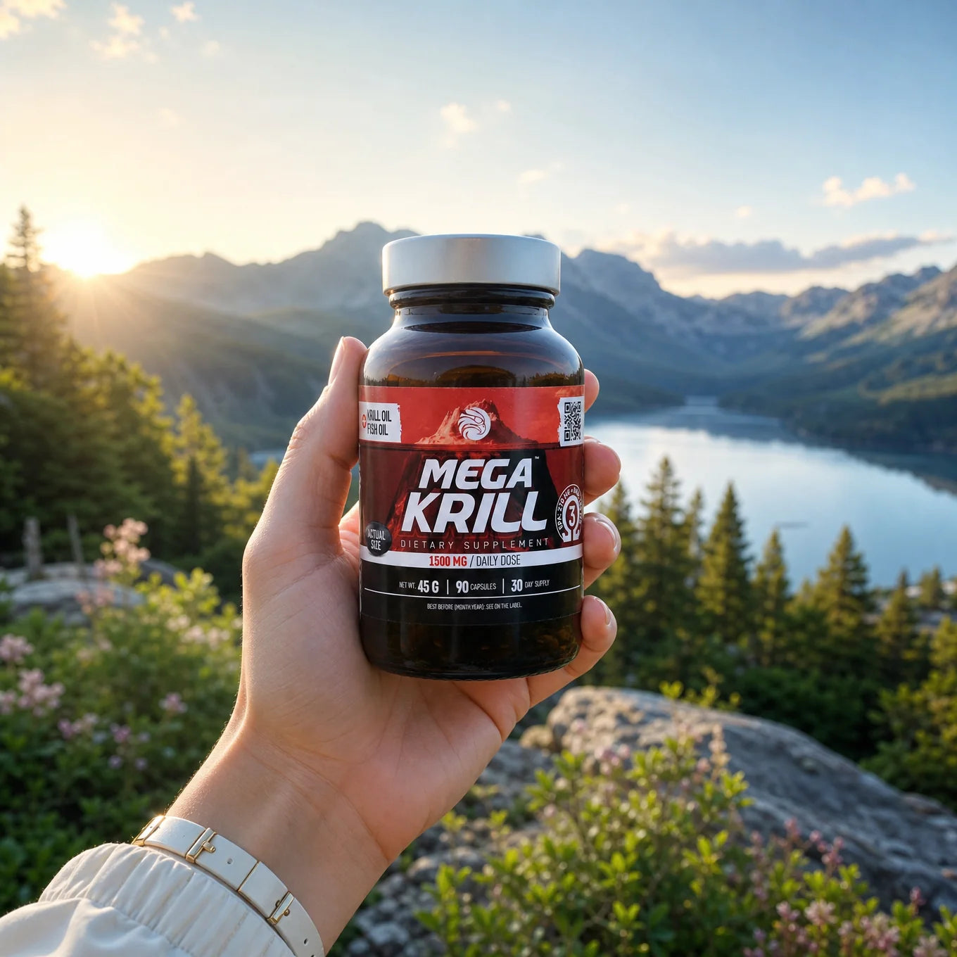 MegaKRILL 1500 mg Krillöl + Fischöl • 90 Kapseln