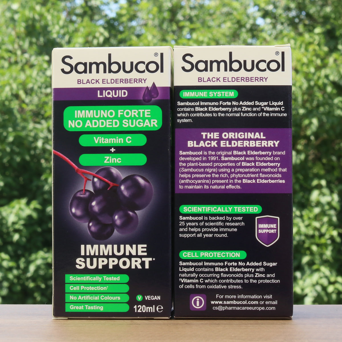 Sambucol Schwarzer Holunderbeersirup, zuckerfrei • 120 ml