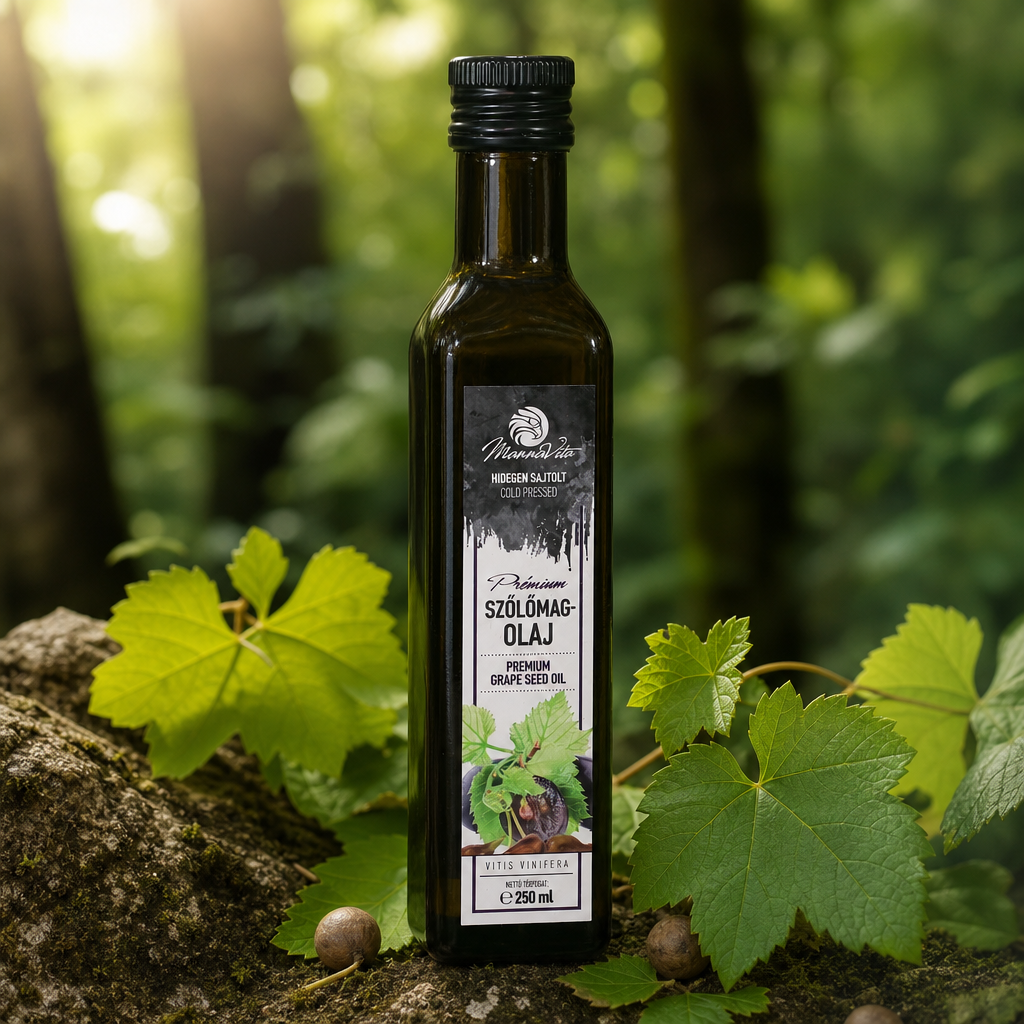Mannavita Ungarisches kaltgepresstes Traubenkernöl • 250 ml